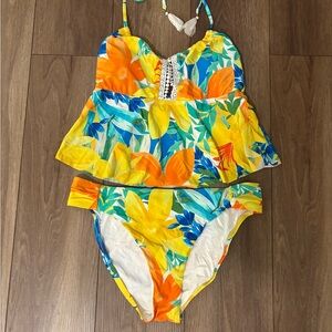 Vibrant Floral Women's Bikini Set